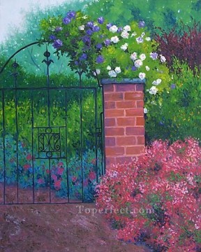 庭園 Painting - yxf045bE 印象派の庭園
